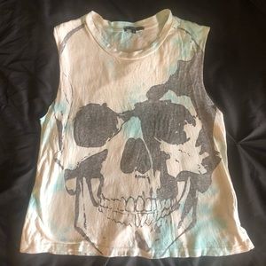 Tie dye skull tank top